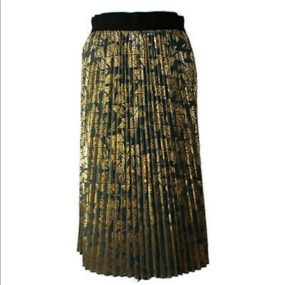 LuLaRoe Elegant Jill Midi Pleated Skirt Sz M